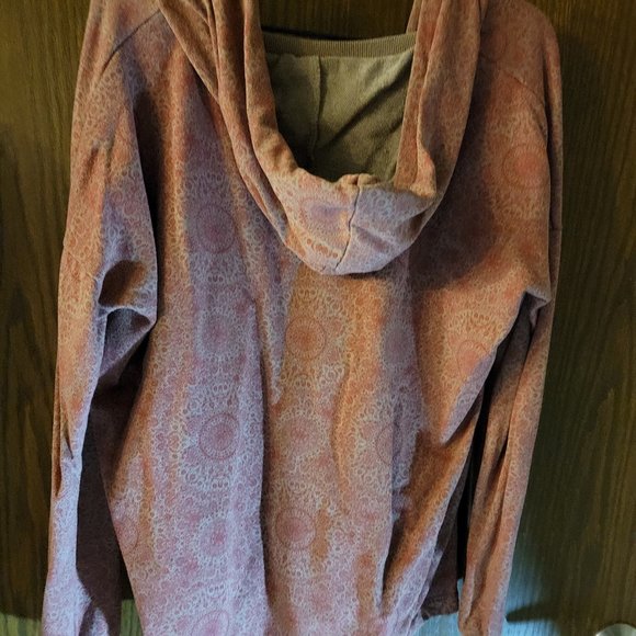 Alternative  Vintage Look Washed High Low Yoga Hoodie Size Large - Picture 12 of 12